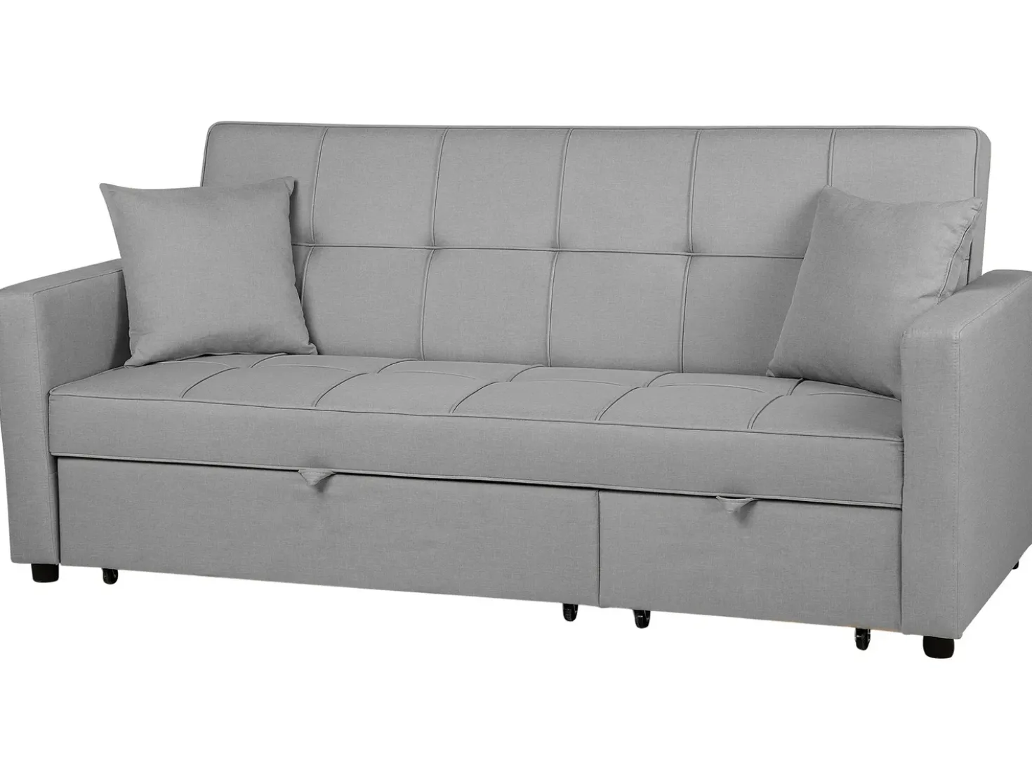 Divano letto 3 posti GLOMMA Tessuto Grigio chiaro