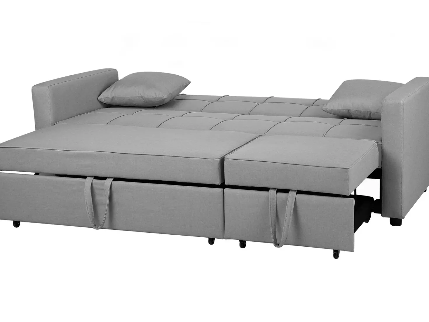 Divano letto 3 posti GLOMMA Tessuto Grigio chiaro