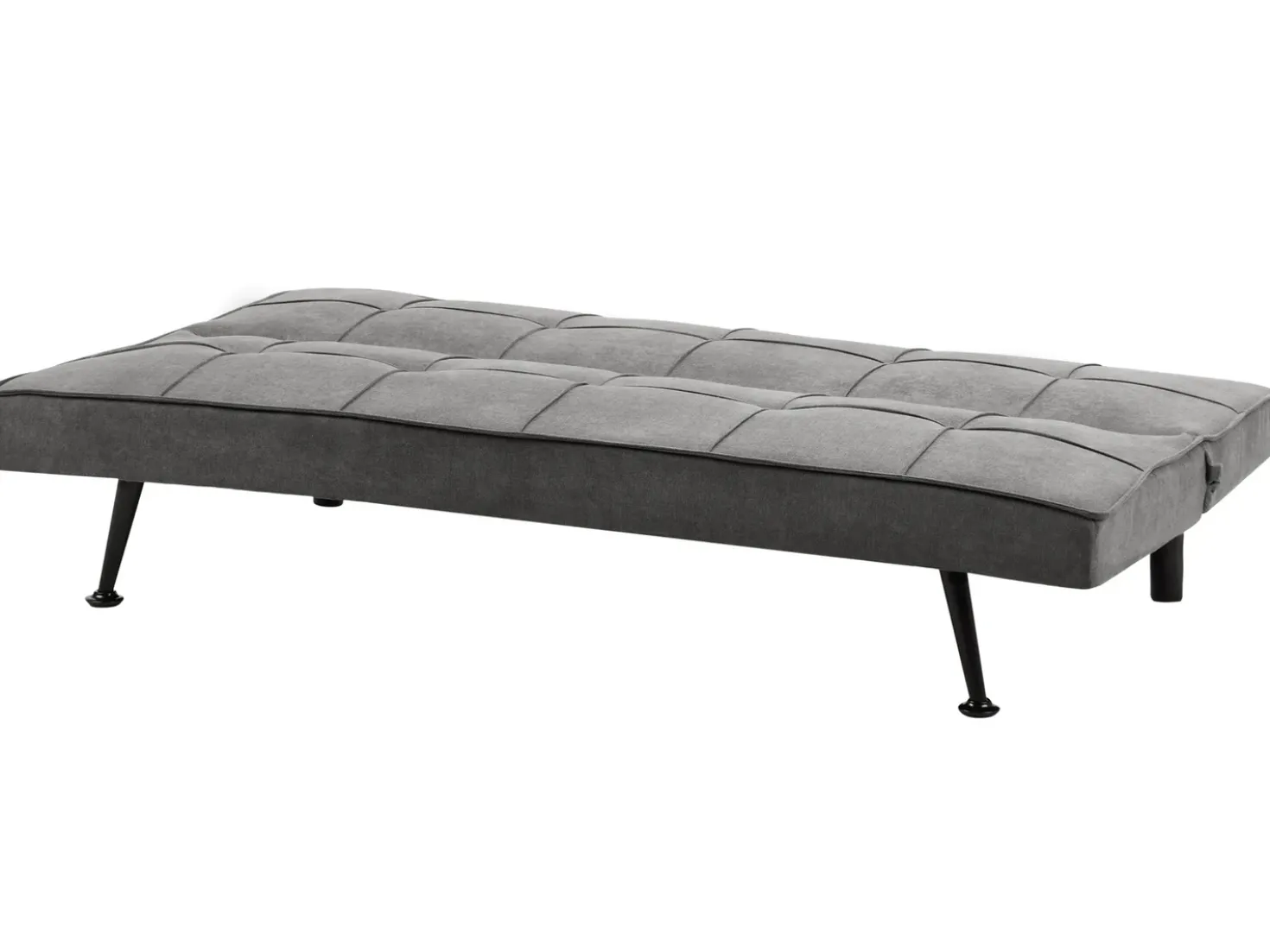 Divano letto 3 posti HASLE Tessuto Grigio scuro