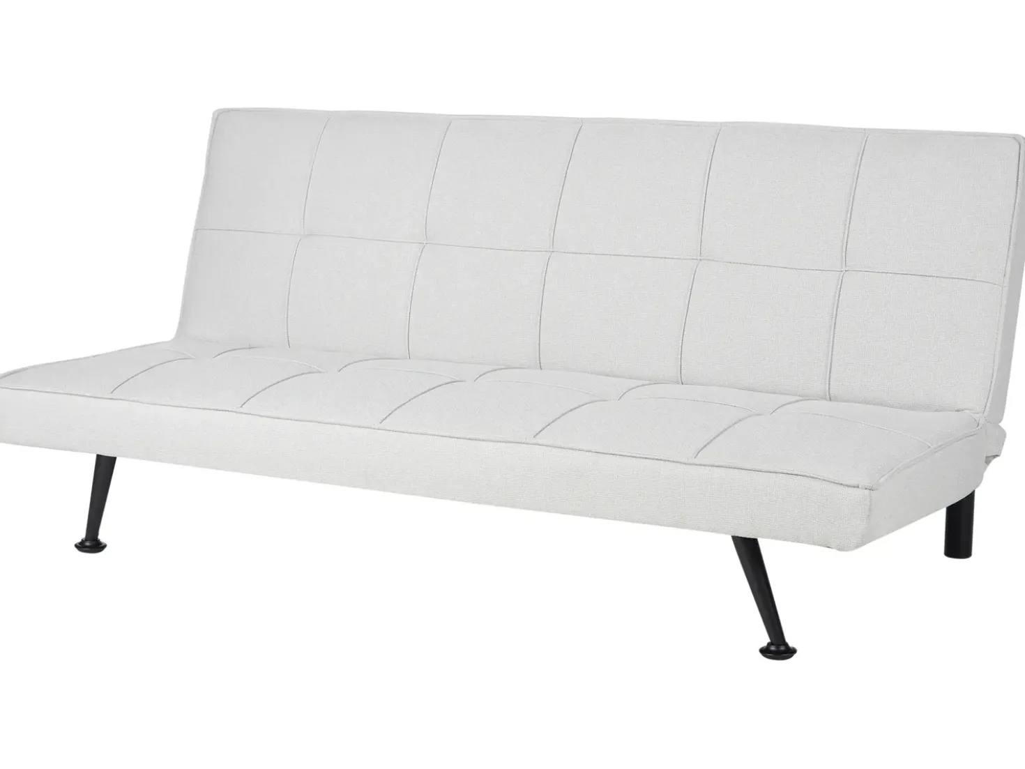 Divano letto 3 posti HASLE Tessuto Grigio chiaro