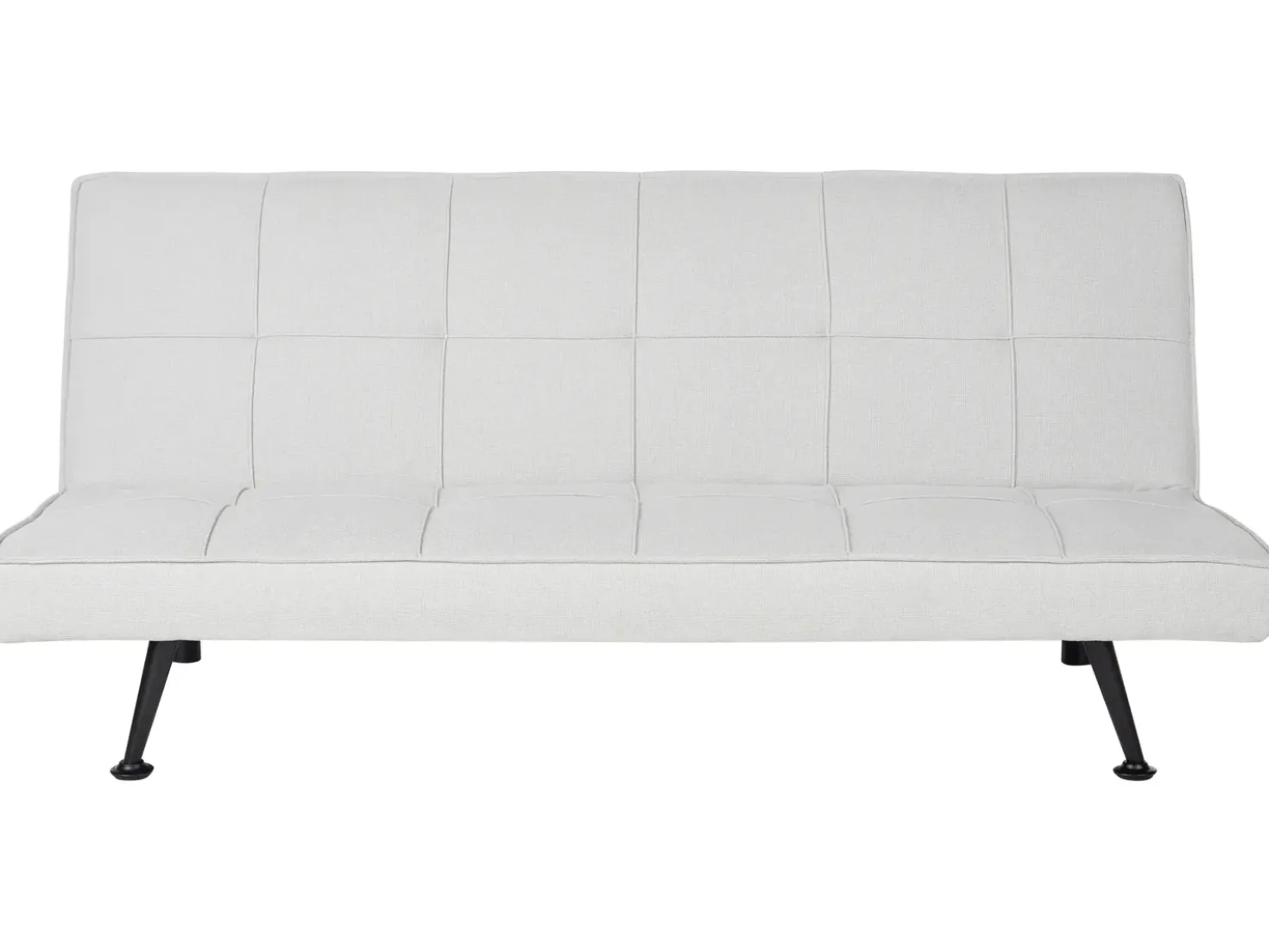 Divano letto 3 posti HASLE Tessuto Grigio chiaro