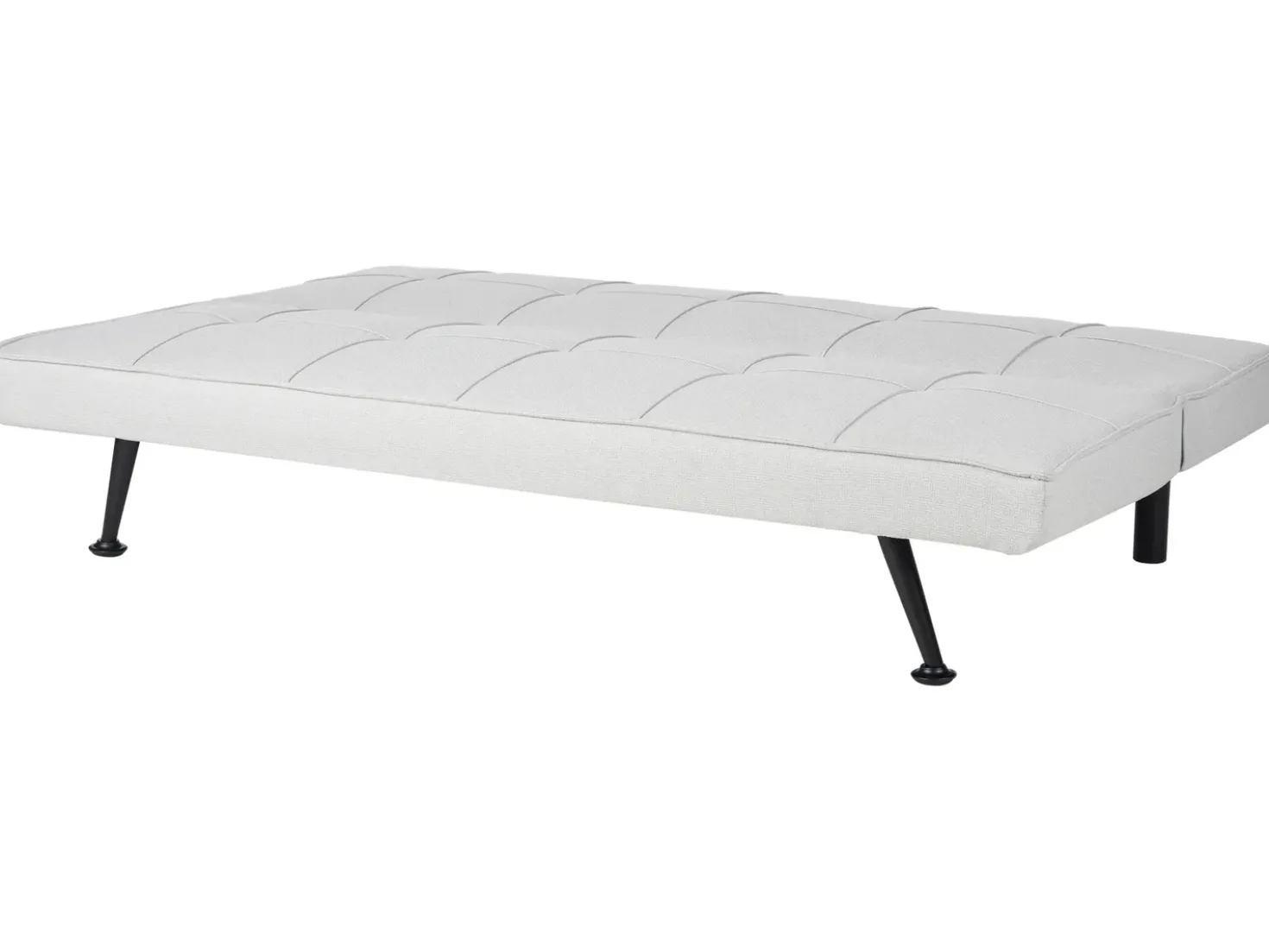 Divano letto 3 posti HASLE Tessuto Grigio chiaro