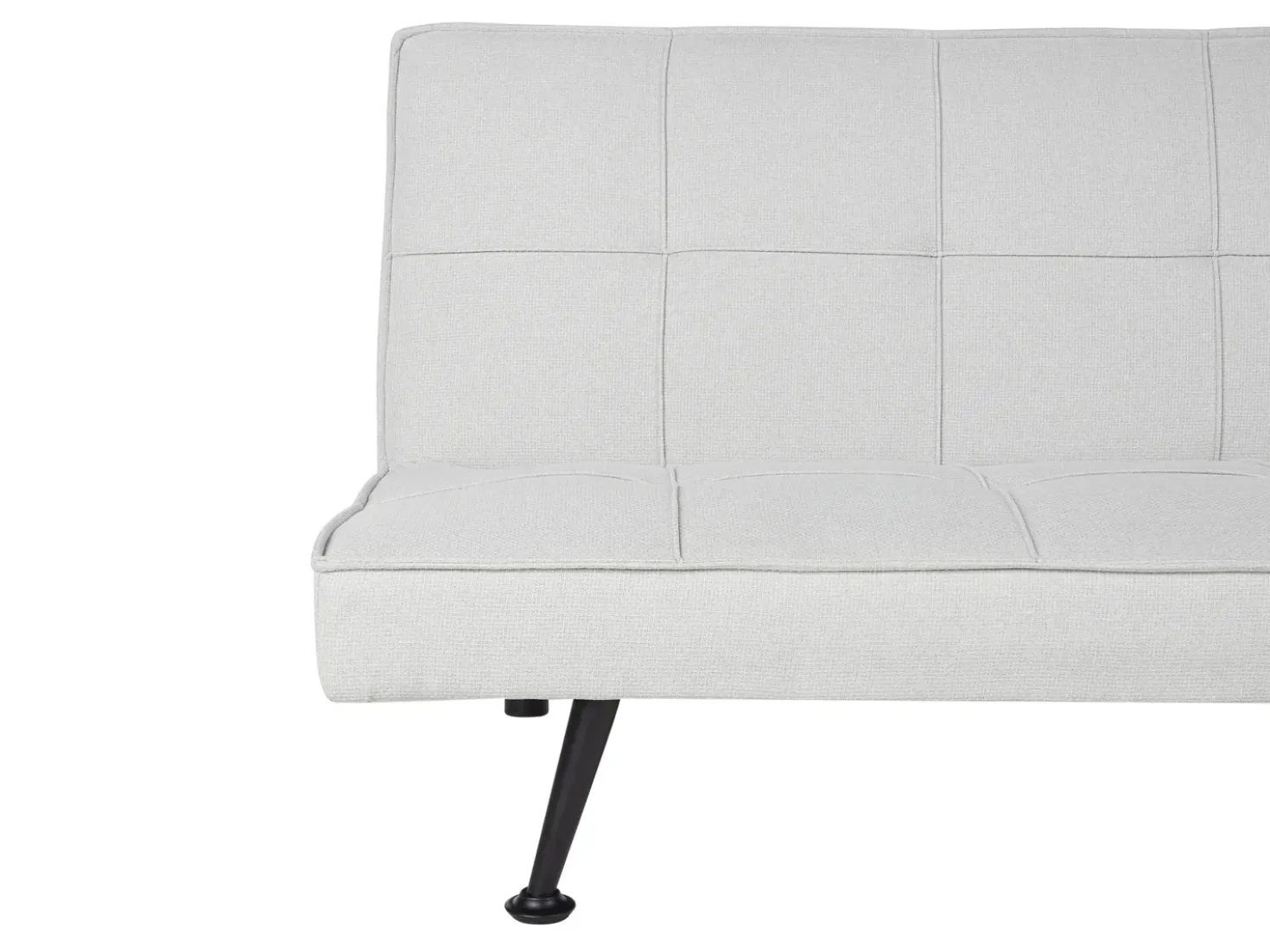 Divano letto 3 posti HASLE Tessuto Grigio chiaro