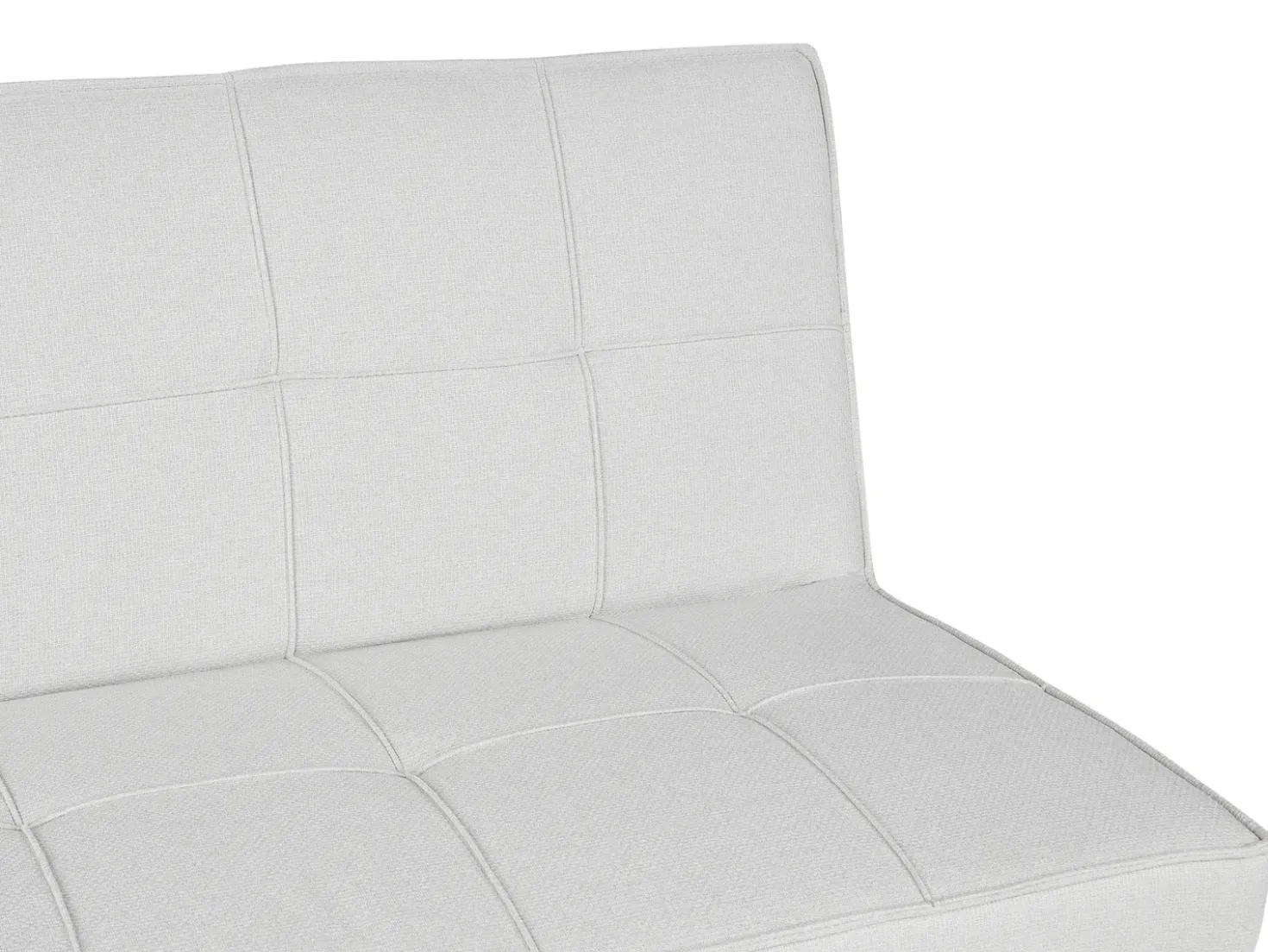 Divano letto 3 posti HASLE Tessuto Grigio chiaro