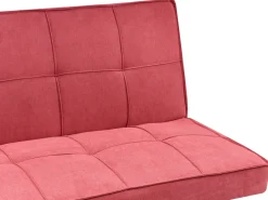 Divano letto 3 posti HASLE Tessuto Rosso