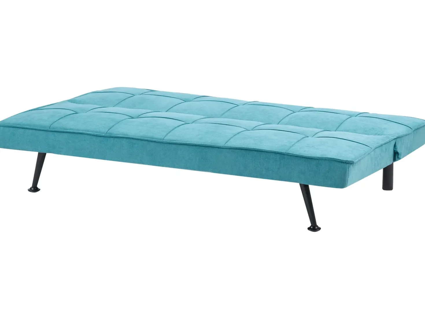 Divano letto 3 posti HASLE Tessuto Blu oltremare