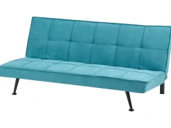 Divano letto 3 posti HASLE Tessuto Blu oltremare