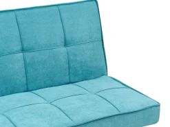 Divano letto 3 posti HASLE Tessuto Blu oltremare