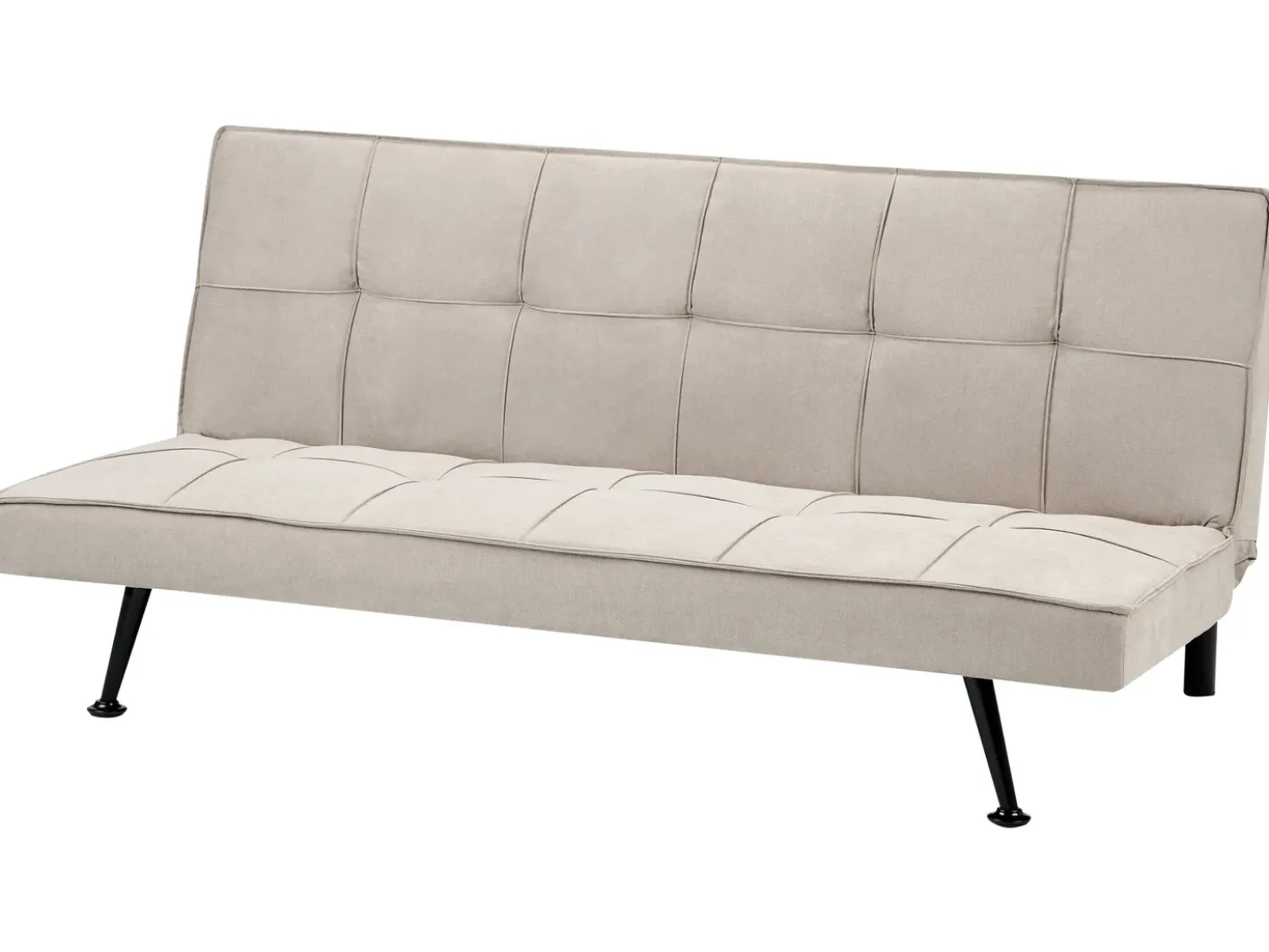 Divano letto 3 posti HASLE Tessuto Beige