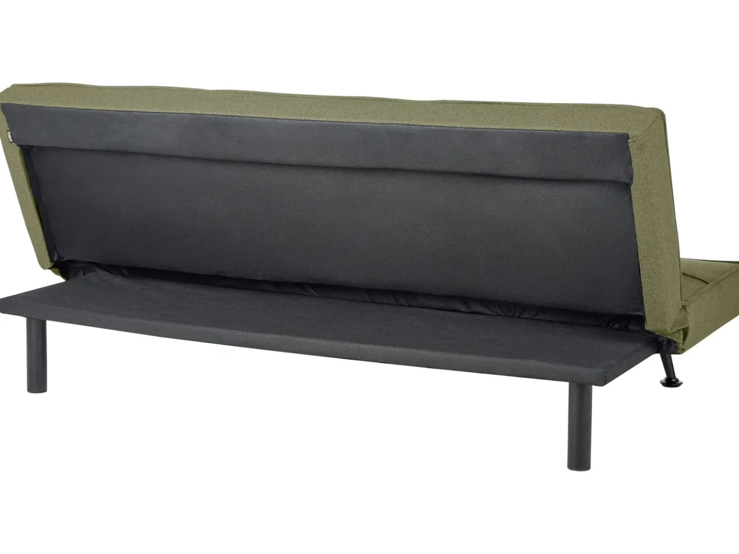 Divano letto 3 posti HASLE Tessuto Verde oliva