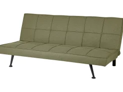 Divano letto 3 posti HASLE Tessuto Verde oliva