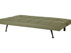 Divano letto 3 posti HASLE Tessuto Verde oliva
