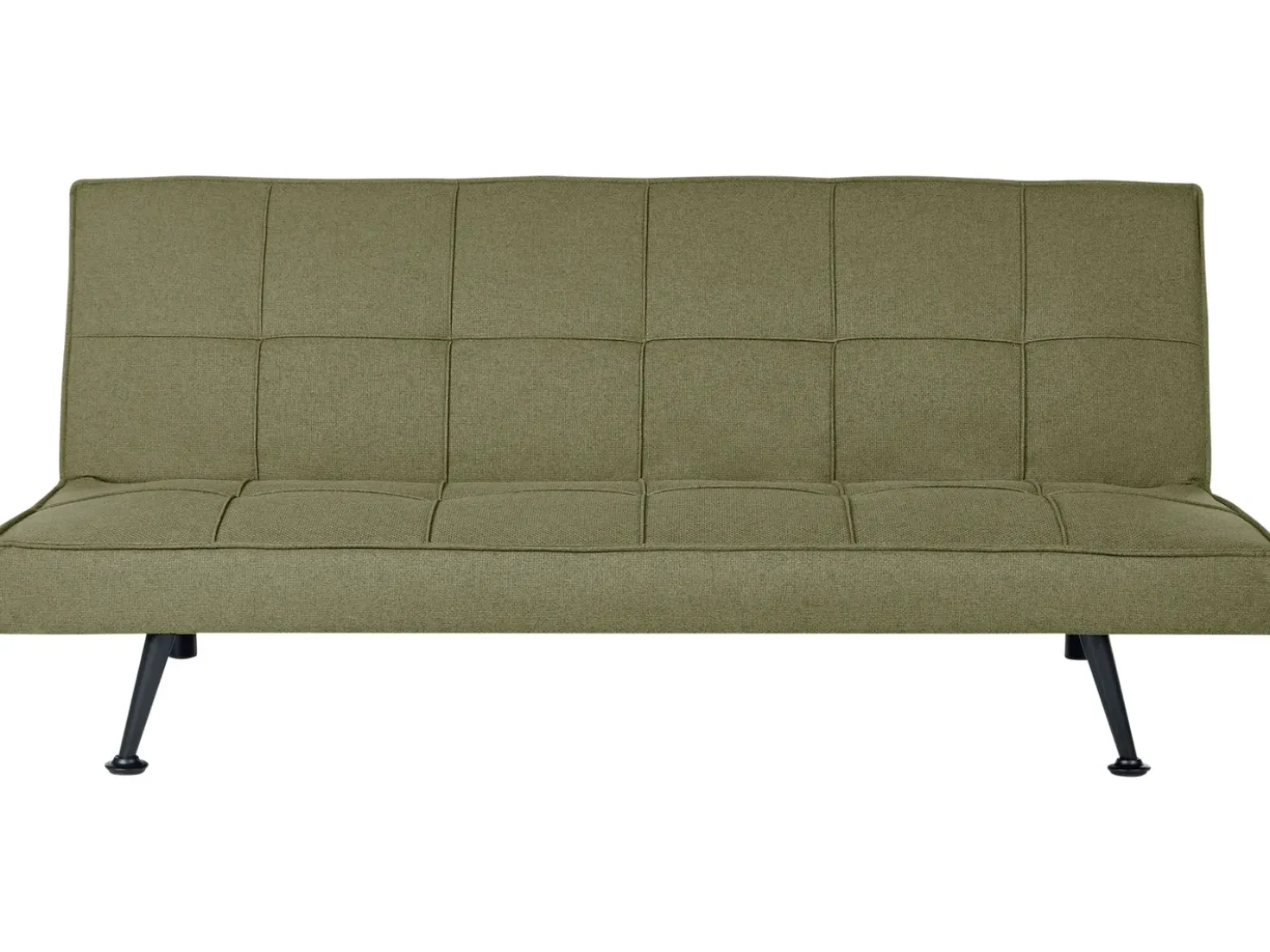 Divano letto 3 posti HASLE Tessuto Verde oliva