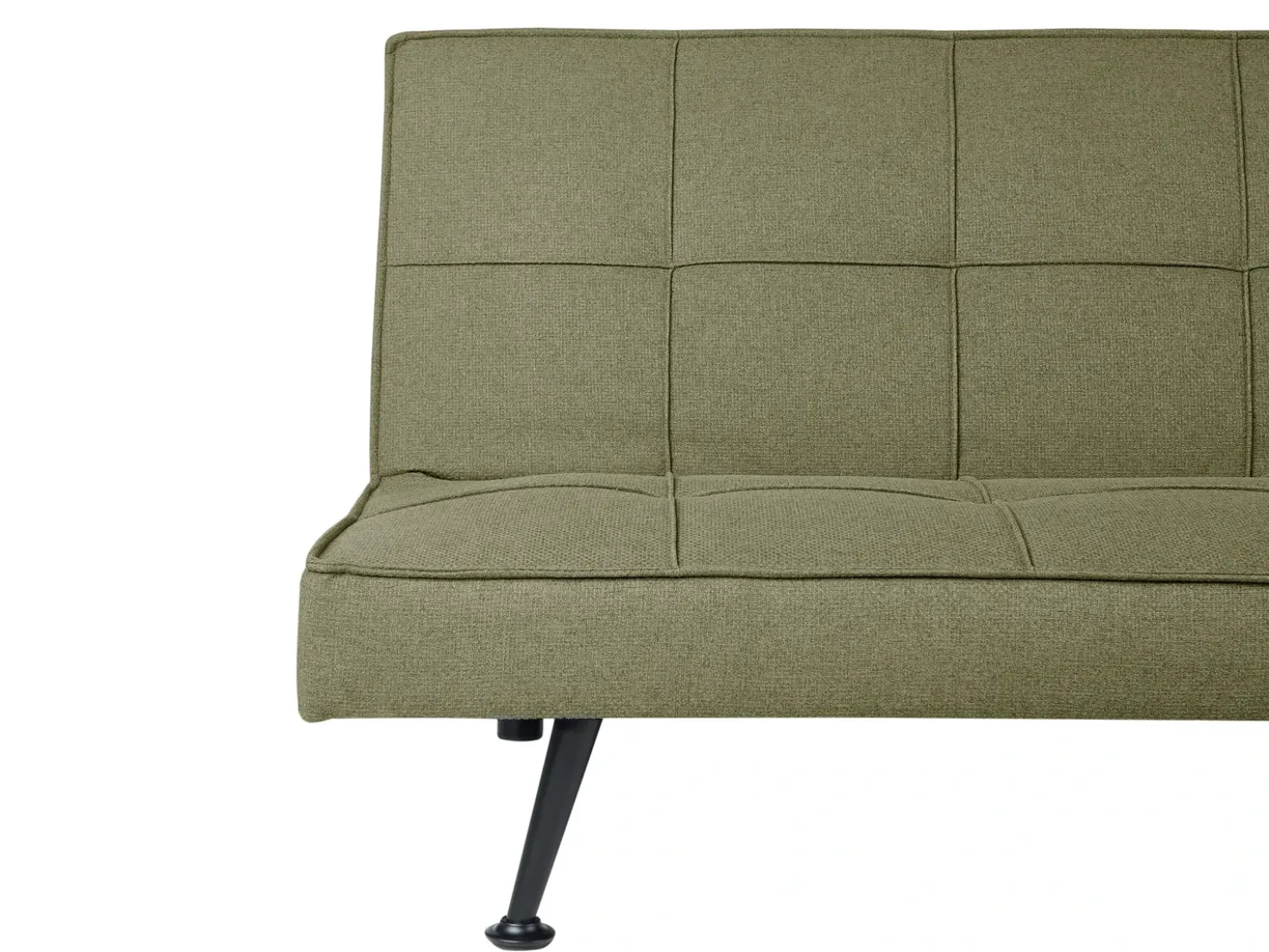 Divano letto 3 posti HASLE Tessuto Verde oliva