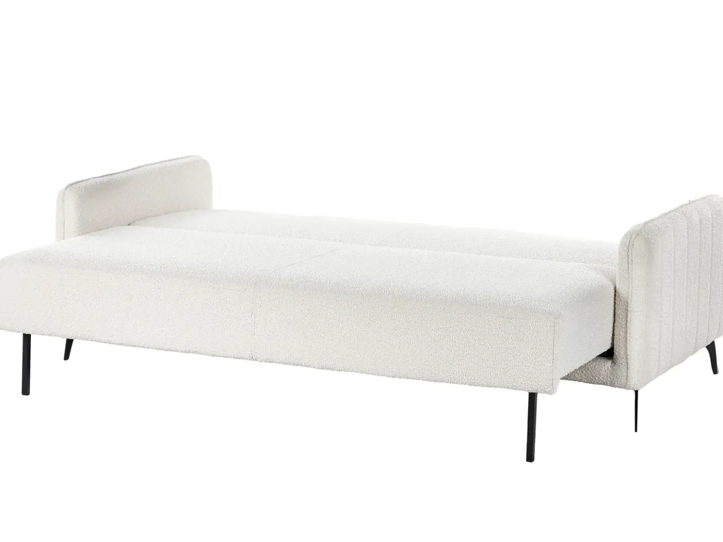 Divano letto 3 posti HEMING Bouclé Bianco sporco