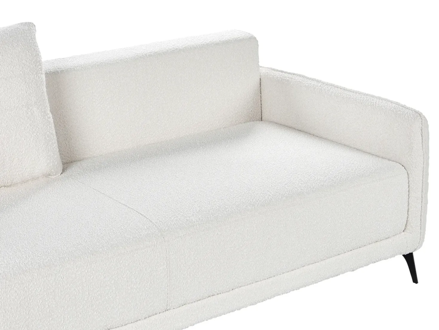 Divano letto 3 posti HEMING Bouclé Bianco sporco