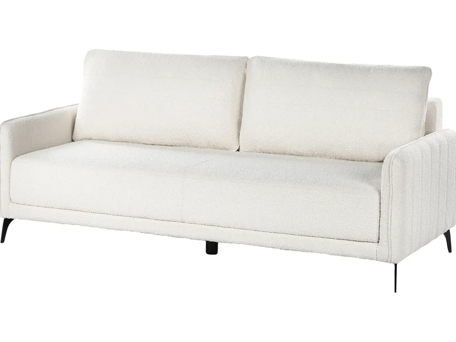 Divano letto 3 posti HEMING Bouclé Bianco sporco