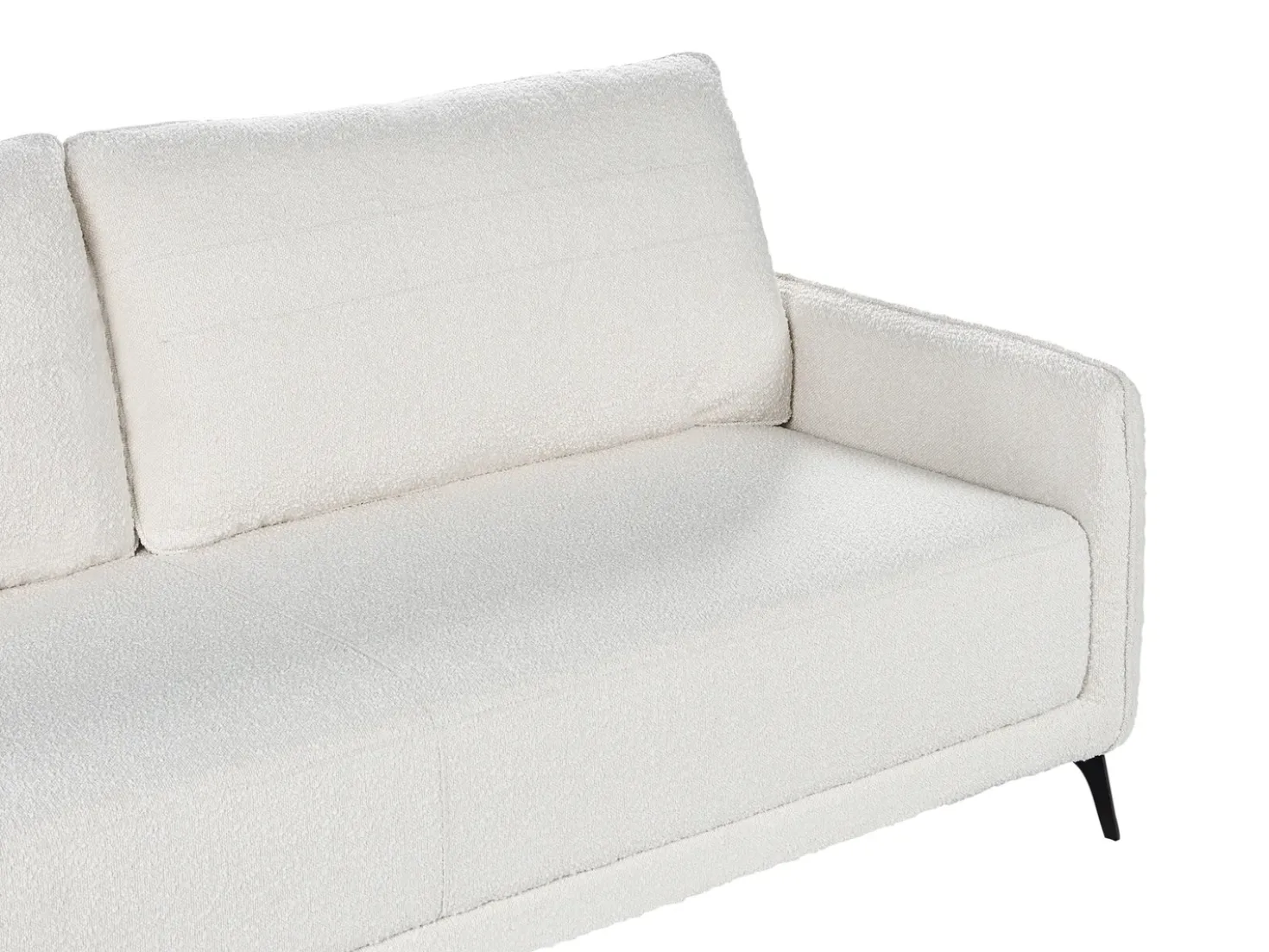 Divano letto 3 posti HEMING Bouclé Bianco sporco