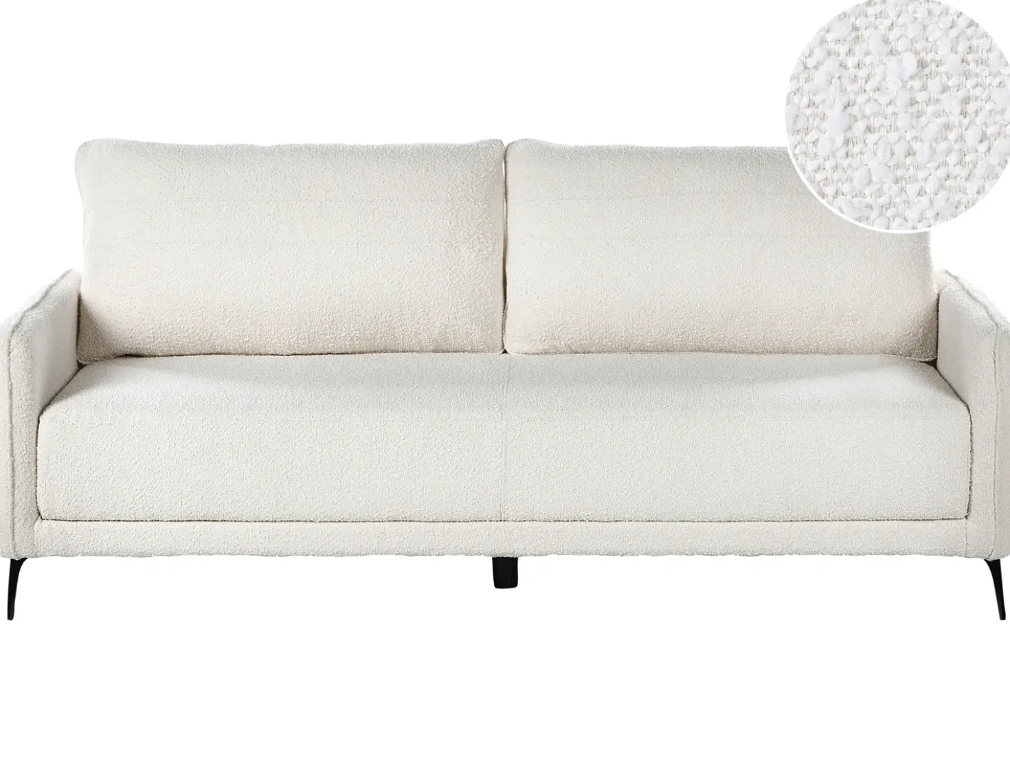 Divano letto 3 posti HEMING Bouclé Bianco sporco