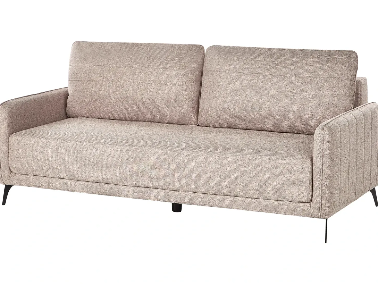 Divano letto 3 posti HEMING Tessuto Marrone chiaro