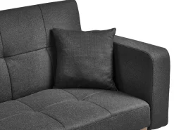 Divano letto 3 posti HJULBY Nero