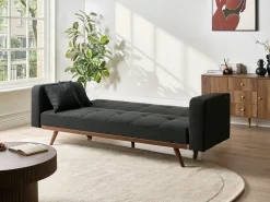 Divano letto 3 posti HJULBY Nero