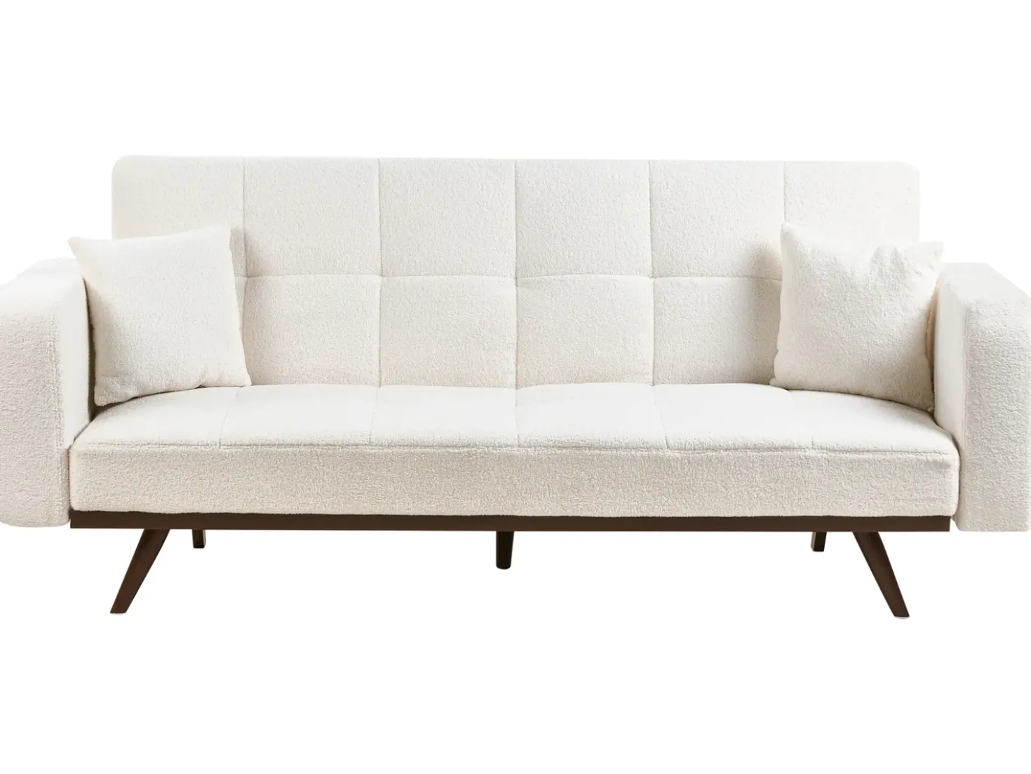 Divano letto 3 posti HJULBY Bouclé Bianco sporco