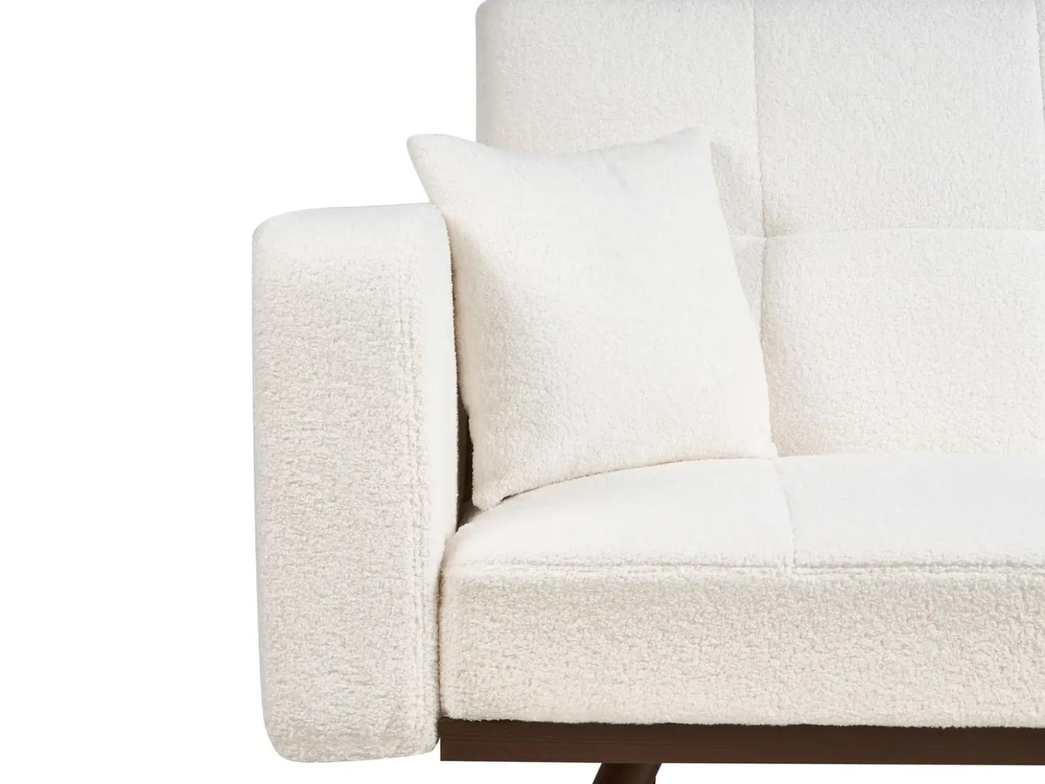 Divano letto 3 posti HJULBY Bouclé Bianco sporco