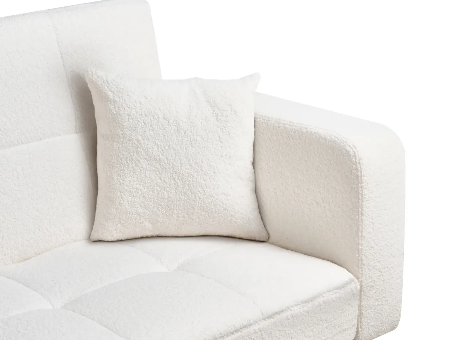 Divano letto 3 posti HJULBY Bouclé Bianco sporco