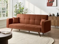 Divano letto 3 posti HJULBY Marrone dorato