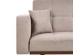 Divano letto 3 posti HJULBY Marrone chiaro