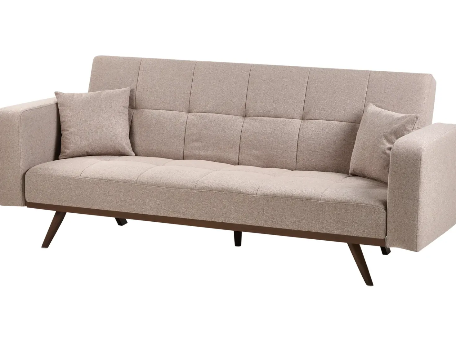 Divano letto 3 posti HJULBY Marrone chiaro