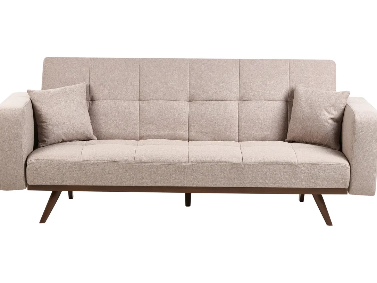 Divano letto 3 posti HJULBY Marrone chiaro