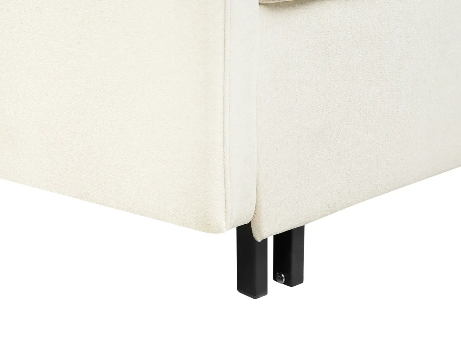 Divano letto 2 posti HOVIN Tessuto Beige chiaro