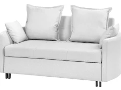 Divano letto 2 posti HOVIN Tessuto Grigio chiaro