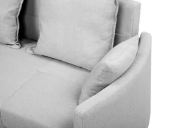 Divano letto 2 posti HOVIN Tessuto Grigio chiaro
