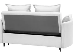 Divano letto 2 posti HOVIN Tessuto Grigio chiaro