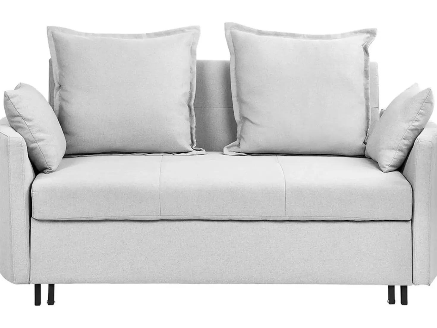 Divano letto 2 posti HOVIN Tessuto Grigio chiaro