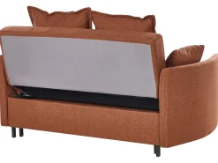 Divano letto 2 posti HOVIN Tessuto Marrone dorato