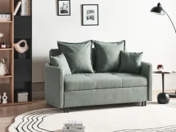 Divano letto 2 posti HOVIN Tessuto Verde