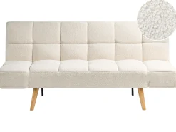 Divano letto 2 posti INGARO Bouclé Bianco sporco
