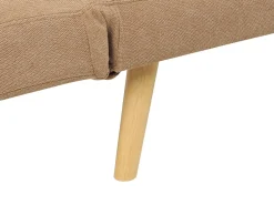 Divano letto 2 posti INGARO Tessuto Marrone chiaro
