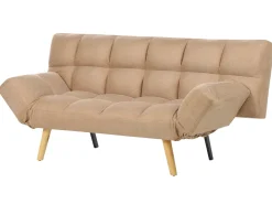 Divano letto 2 posti INGARO Tessuto Marrone chiaro