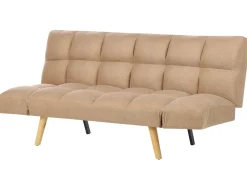Divano letto 2 posti INGARO Tessuto Marrone chiaro