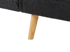 Divano letto 2 posti INGARO Bouclé Nero