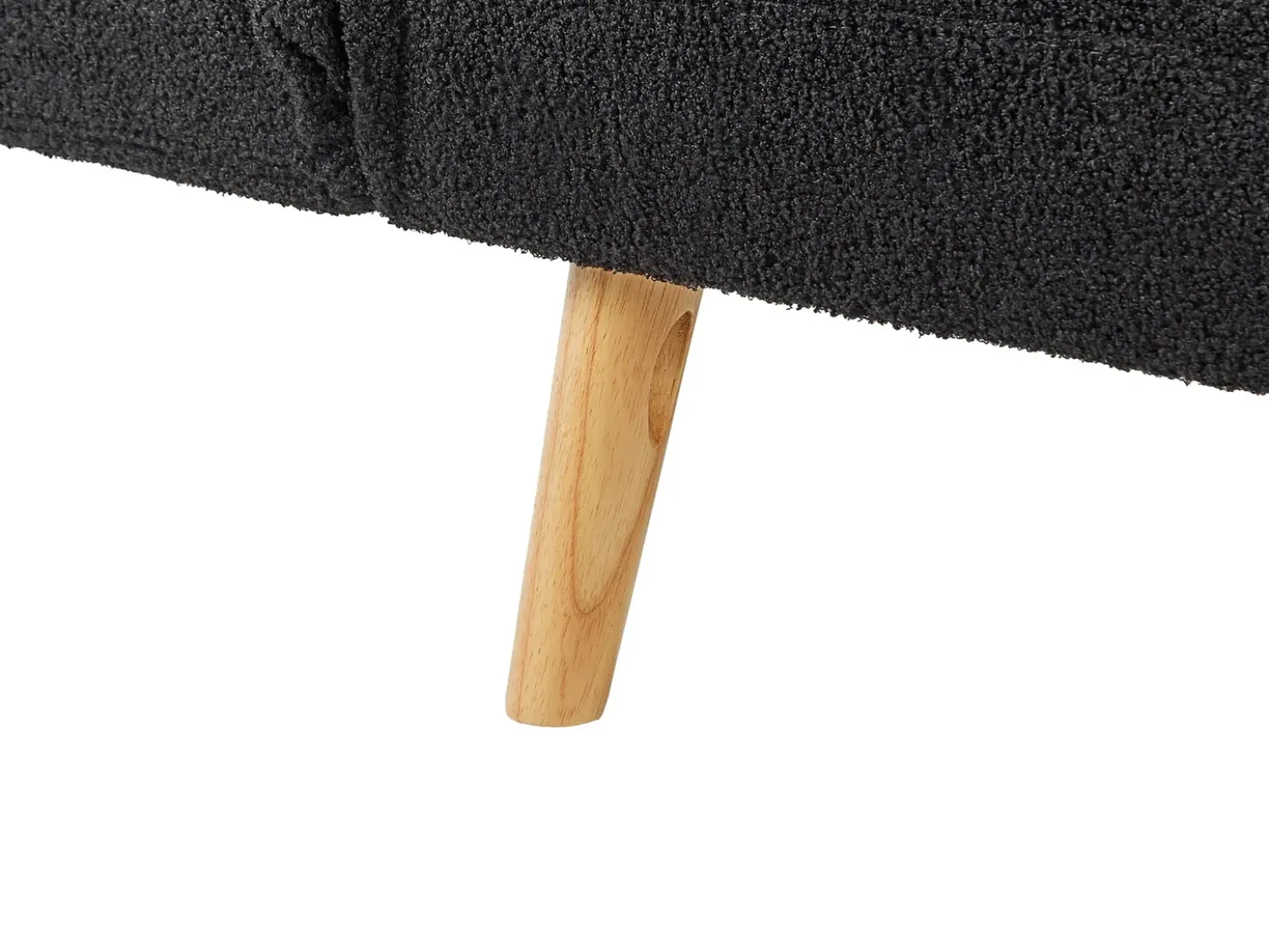 Divano letto 2 posti INGARO Bouclé Nero