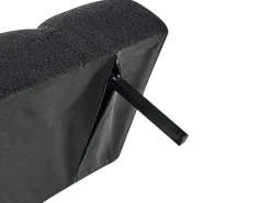 Divano letto 2 posti INGARO Bouclé Nero