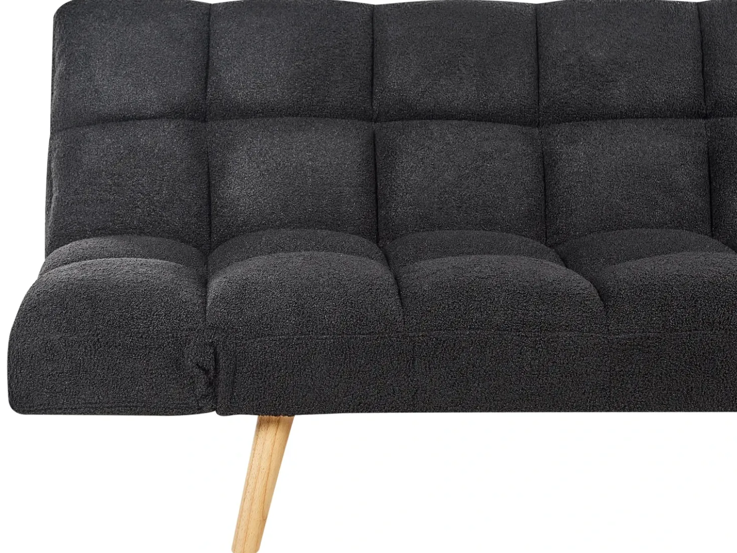 Divano letto 2 posti INGARO Bouclé Nero