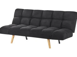 Divano letto 2 posti INGARO Bouclé Nero