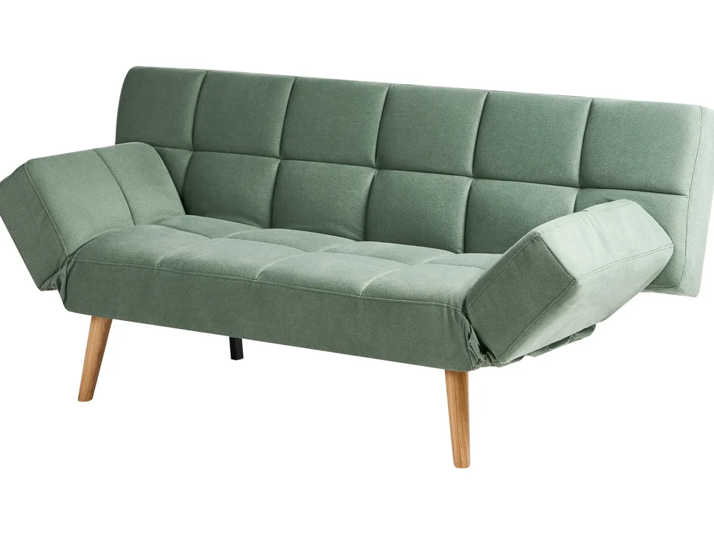 Divano letto 2 posti INGARO Tessuto Verde chiaro
